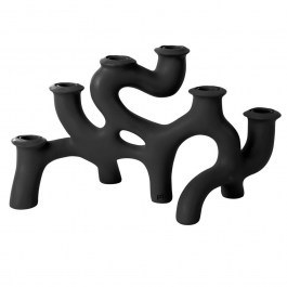 Κηροπήγιο Swirls L PT3907BK 20x14,5x35cm Black Present Time BLACK