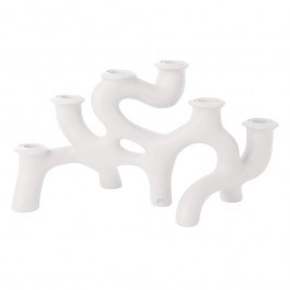 Κηροπήγιο Swirls L PT3907WH 20x14,5x35cm White Present Time WHITE