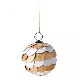 Ornament Katran 300100 8cm White-Gold Philippi WHITE-GOLD