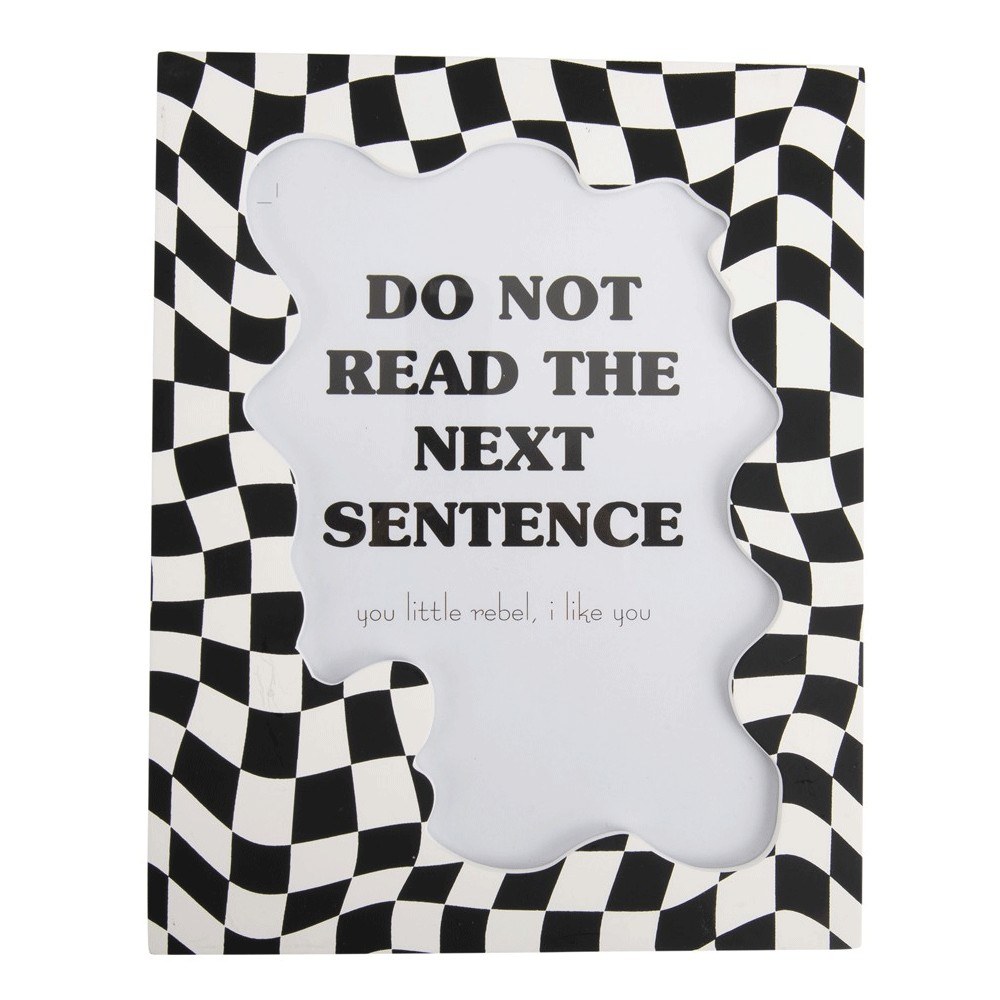 Κορνίζα Wave Checker Large PT4168BK 20x25cm Black-White Present Time