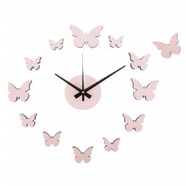 Ρολόι Τοίχου DIY Butterfly KA6000LP 35cm Light Pink Karlsson PINK