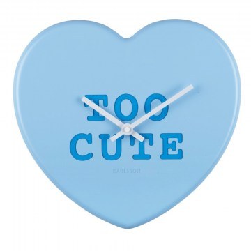 Wall Clock Heart Candy KA5985LB 6,2x27cm Light Blue Karlsson
