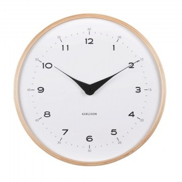 Ρολόι Τοίχου Osado Dome KA5995WH 30x4,3cm White-Natural Karlsson