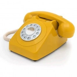 Τηλέφωνο Ρετρό Push Button GPO746PB 21,5x16x14,5cm Mustard GPO MUSTARD