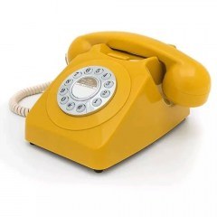 &Tau;&eta;&lambda;έ&phi;&omega;&nu;&omicron; &Rho;&epsilon;&tau;&rho;ό Push Button GPO746PB 21,5x16x14,5cm Mustard GPO
