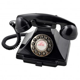 Retro Phone Carrington 16x16,5x22,5cm Black GPO BLACK