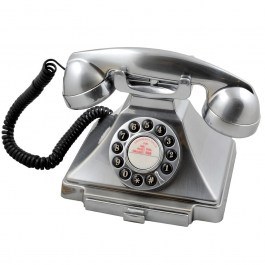 Retro Phone Carrington 16x16,5x22,5cm Chrome GPO CHROME