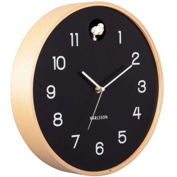 Ρολόι Τοίχου Cuckoo KA5886BK Φ31,5cm Natural-Black Karlsson