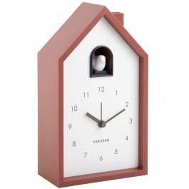 Alarm Clock Modern Cuckoo KA6015RD 12x6x20cm Red Ochre Karlsson RED