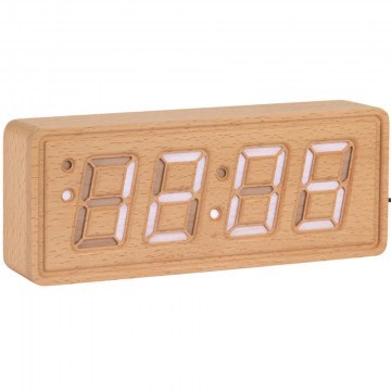Ρολόι Επιτραπέζιο - Ξυπνητήρι Engraved KA6024WD 4,5x8cm Natural Karlsson