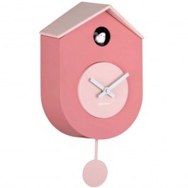 Wall Clock Grato Cuckoo KA6026PI 17,5x9,2x33,2cm Tan Rose-Soft Pink Karlsson PINK