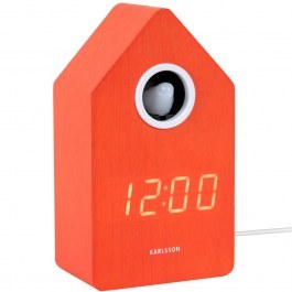 Ρολόι Επιτραπέζιο - Ξυπνητήρι Cuckoo LED KA6070OR 9x6x15,8cm Bright Orange Karlsson ORANGE