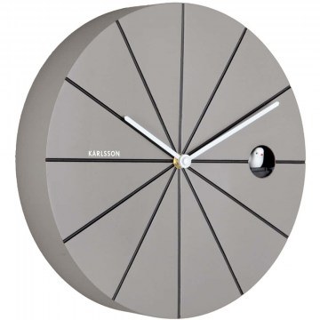 Wall Clock Destacado Cuckoo KA6068DG D28cm Dark Grey-Black Karlsson