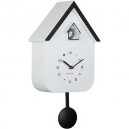 Ρολόι Τοίχου Dupla Color Cuckoo KA6081WH 21,5x8,5x41,5cm White-Black Karlsson WHITE-BLACK