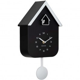 Ρολόι Τοίχου Dupla Color Cuckoo KA6081BK 21,5x8,5x41,5cm Black-White Karlsson BLACK-WHITE