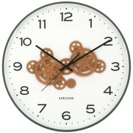 Ρολόι Τοίχου Open Gear KA6093GR 40x5,6x40,8cm Jungle Green-Ochre Yellow Karlsson GREEN-YELLOW