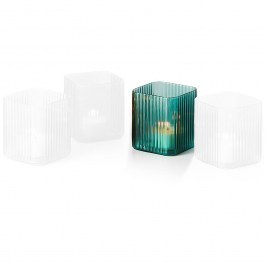 Tea Light Holder Nouveau 113011 7,6x7,6cm Blue Philippi BLUE
