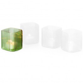Tea Light Holder Nouveau 113012 7,6x7,6cm Green Philippi GREEN
