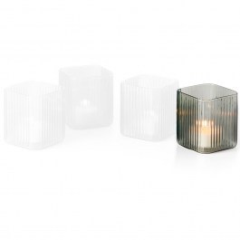 Tea Light Holder Nouveau 113013 7,6x7,6cm Grey Philippi GREY