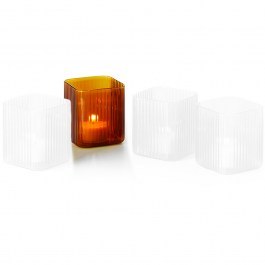 Tea Light Holder Nouveau 113014 7,6x7,6cm Orange Philippi ORANGE