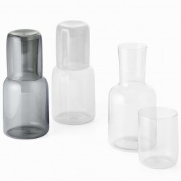 Jug With Glass Viva (Set 2Pcs) 311004 10,1x10,1x17,7cm 700ml Grey Philippi GREY