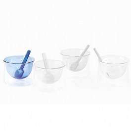 Ice Cream Bowl With Spoon Gelato (Set 2Pcs) 113015 10,1x10,1x7,6cm Blue Philippi BLUE