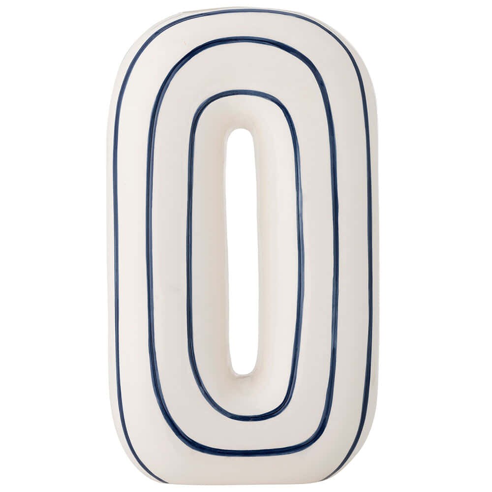 Βάζο Mae 82061848 18,5x8,5x32cm White-Blue Bloomingville