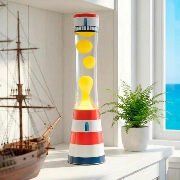 Table Lava Lamp Tower Lighthouse LLT2611324 11x39,5cm Multi Fisura