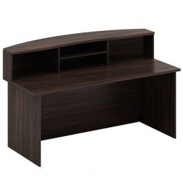 Γραφείο Υποδοχής ΕΟ116,21 180x90x105cm Dark Walnut WALNUT