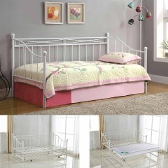 Bed Expanded Marin E8043,2 Metal White 90X190Cm