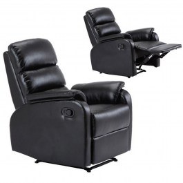 Armchair Relax Comfort Pu Black 79x97x101cm BLACK