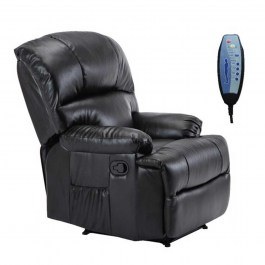 ArmChair - Massage Space Pu Black 88X93X102 Cm BLACK