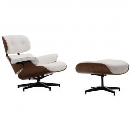 ArmChair - With Stool Relax Pu White 87X83X89Cm WHITE