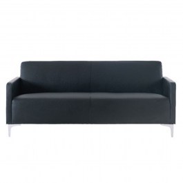 Two-Seater Sofa Style Ε948,22 112x71x72cm K/D PU Black BLACK