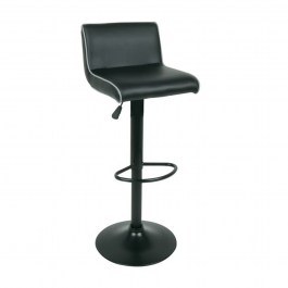 Stool Bar Nero EM405,1 Pu Black/Painted Black 38X38X81/101Cm BLACK