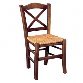 Chair - Wicker Metro R967,E2 Impregnated Walnut 43X47X88Cm ΚΑΡΥΔΙ