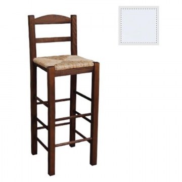 Stool Bar Wicker 42R Sifnos R980,E8 Impregnated Lacquer White 35X35X106Cm