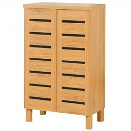 Footwear Case 2 Doors Natural 39-0037 60X33X87Cm NATURAL