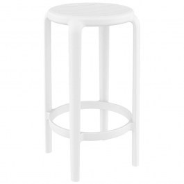 Σκαμπό Μπαρ Tom 20.0785 36x36x65cm White Siesta WHITE