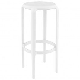 Σκαμπό Μπαρ Tom 20.0792 36x36x75cm White Siesta WHITE