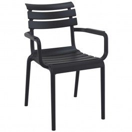 Πολυθρόνα Paris 20.0763 58x59x84cm Πολυπροπυλένιου Black Siesta BLACK
