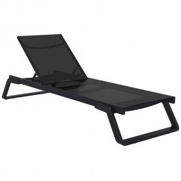 Deck Chair Tropic 20.0690 210x72x31cm Black Siesta BLACK
