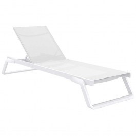 Deck Chair Tropic 20.0686 210x72x31cm White Siesta WHITE