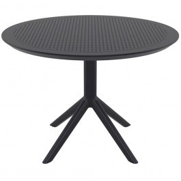 Τραπέζι Sky 20.0809 Φ105x74cm Πολυπροπυλένιου Black Siesta BLACK