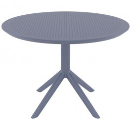 Τραπέζι Sky 20.0810 Φ105x74cm Πολυπροπυλένιου Dark Grey Siesta DARK GREY