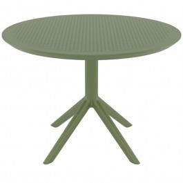 Τραπέζι Sky 20.0812 Φ105x74cm Πολυπροπυλένιου Olive Green Siesta OLIVE-GREEN