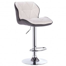 Bar Stools 43.0202 86 Margo With Shock Absorbers 42x49x66-86/89-109cm Pu Zita Black-White Plus WHITE