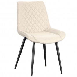 Chair Alesia 11.1600 52x59x88cm Metallic With Fabric Beige Zita Plus BEIGE