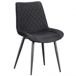 Chair Alesia 11.1601 52x59x88cm Metallic With Fabric Black Zita Plus BLACK