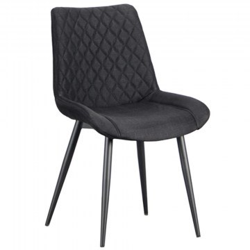Καρέκλα Alesia 11.1601 52x59x88cm Με Ύφασμα Black Zita Plus